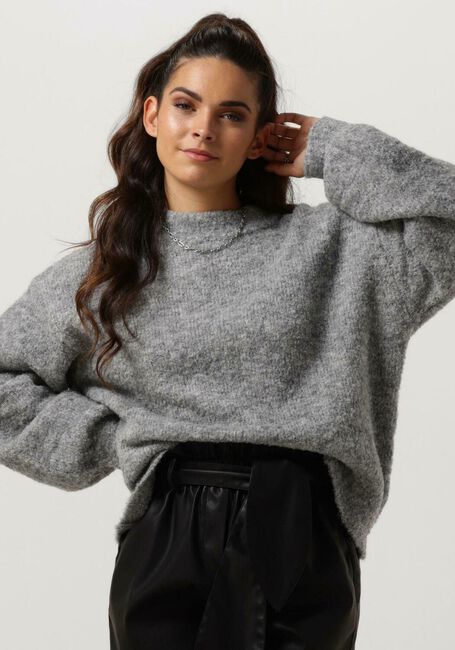 NOTRE-V Pull NV-CLARICE BOUCLE KNIT BLOUSE Gris clair - large