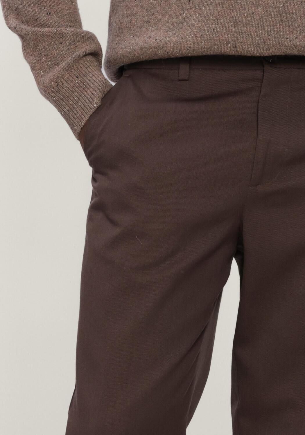 Bruine SELECTED MEN Pantalon SLM220-LOOSE LUKE WOOL BLEND PANT - large