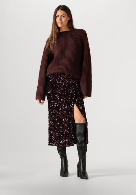 Paarse Y.A.S. Midirok YASATIVO HW LONG SKIRT - large