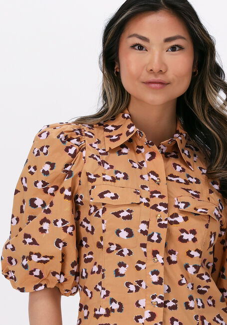 SECOND FEMALE Mini robe KALMA NEW DRESS en marron - large