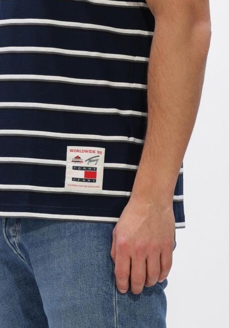 Donkerblauwe TOMMY JEANS T-shirt TJM RLX LABEL SS TEE - large
