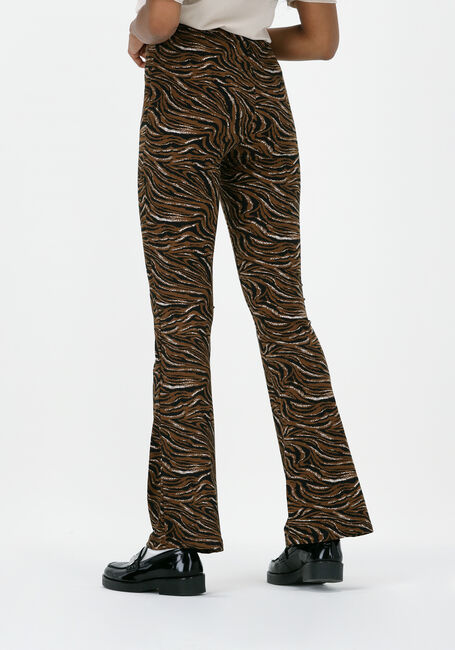 COLOURFUL REBEL Pantalon évasé TIGER PEACHED FLARE PANTS en marron - large