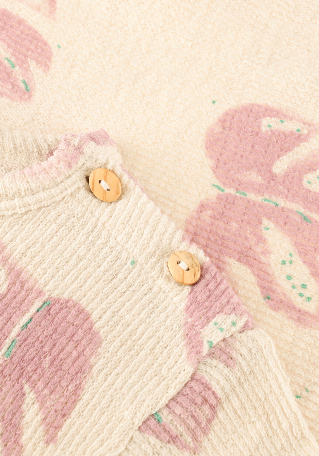 PLAY UP Pull PRINTED EMBELLISHED JERSEY SWEATER Cr&egrave;me - large