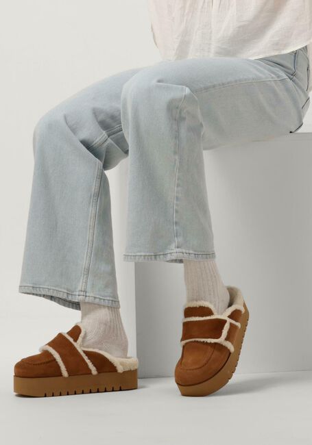 Cognac NUBIKK Pantoffels TEDDY CHUNKY FUR - large