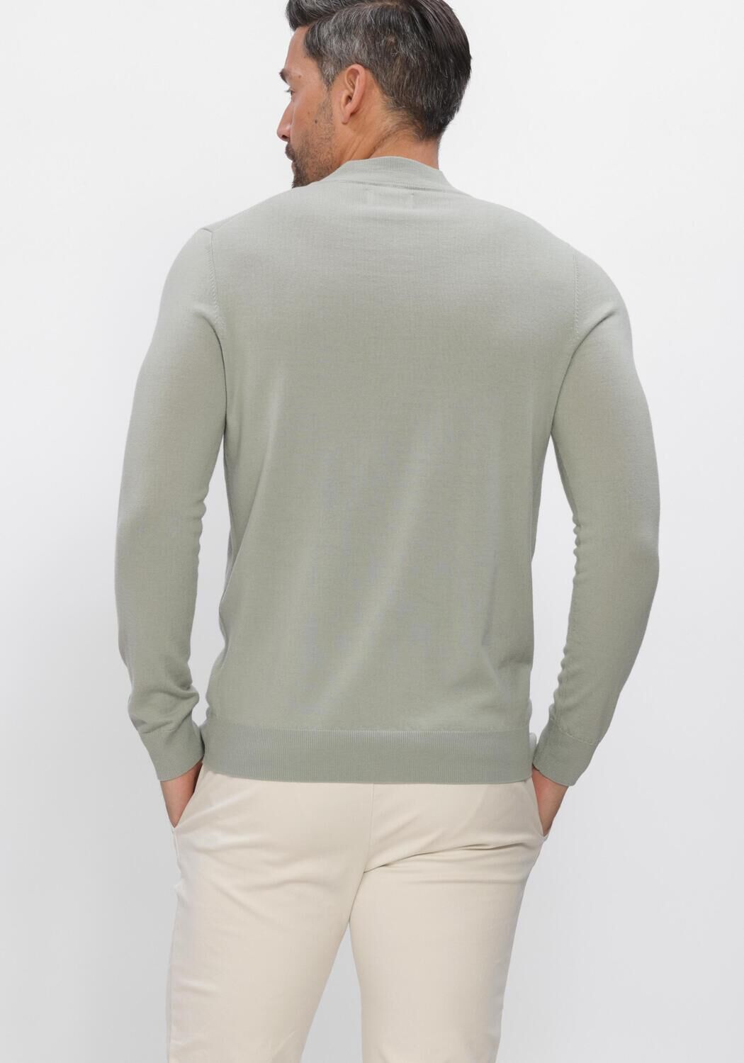 STEFANO LAURAN Pull HALF ZIP ANDERS en vert - large