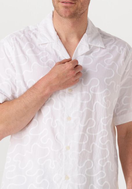 Witte SELECTED HOMME Casual overhemd SLHRELAXELI EMB SS SHIRT - large