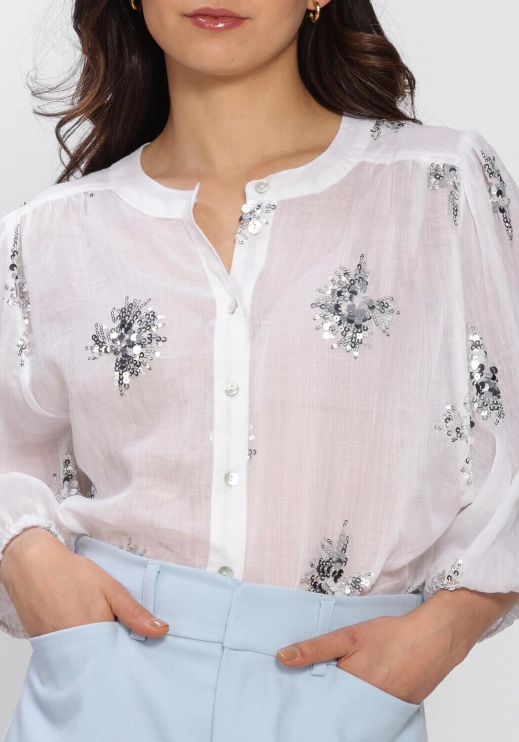 NUKUS LYNN BLOUSE PAILLET Blouses en blanc - large