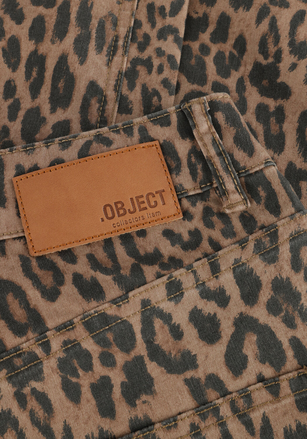 OBJECT Wide jeans OBJSENI MOJI HW JEANS en marron - large