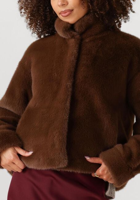 Bruine MOVES Faux fur jas KARA JACKET 4471 - large