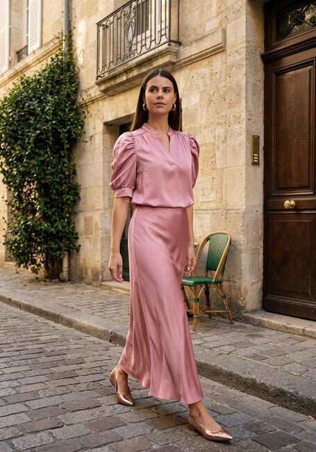 NEO NOIR ROELLA HEAVY SATEEN BLOUSE Blouses en rose - large