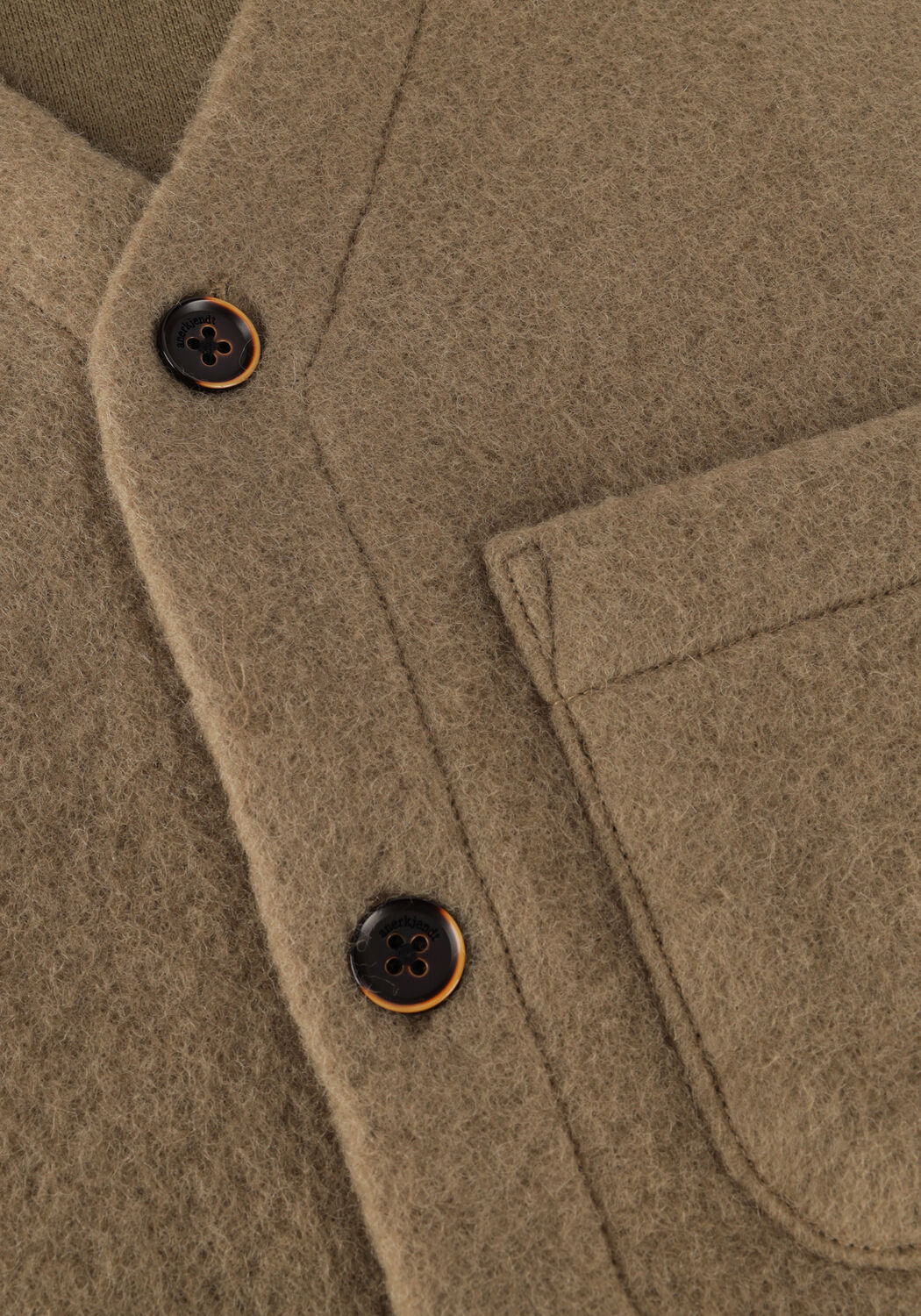 Bruine ANERKJENDT Vest AKRASMUS BOILED WOOL - large