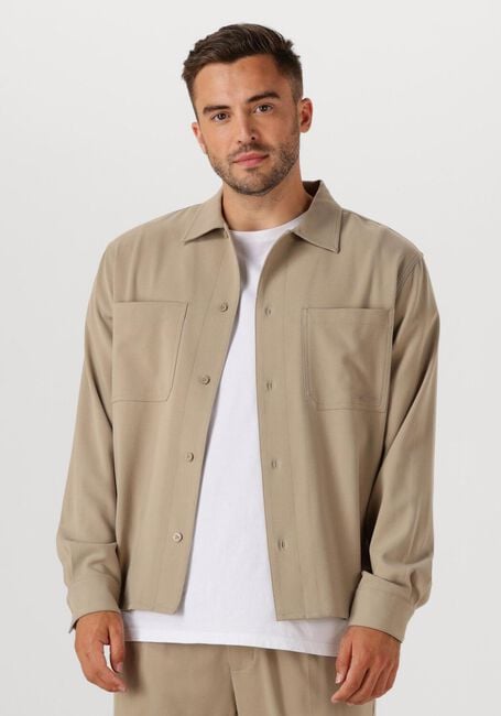 Beige PURE PATH Overshirt REGULAR FIT OVERSHIRTS - large