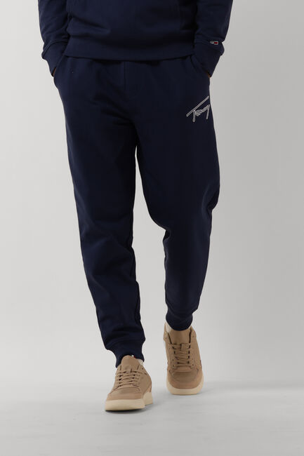 Donkerblauwe TOMMY JEANS Joggingbroek TJM REG SIGNATURE SWEATPANTS - large