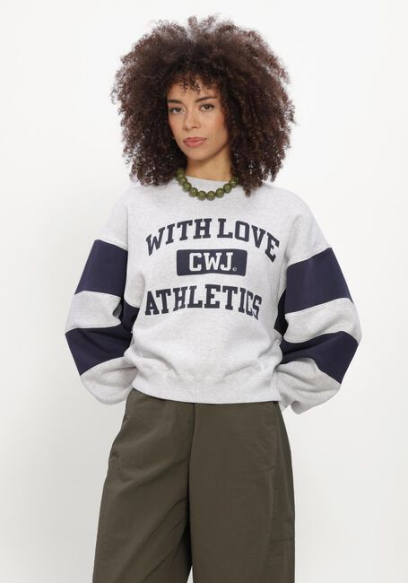Grijze CATWALK JUNKIE Sweater SPORTY GRAPHIC SWEATER - large
