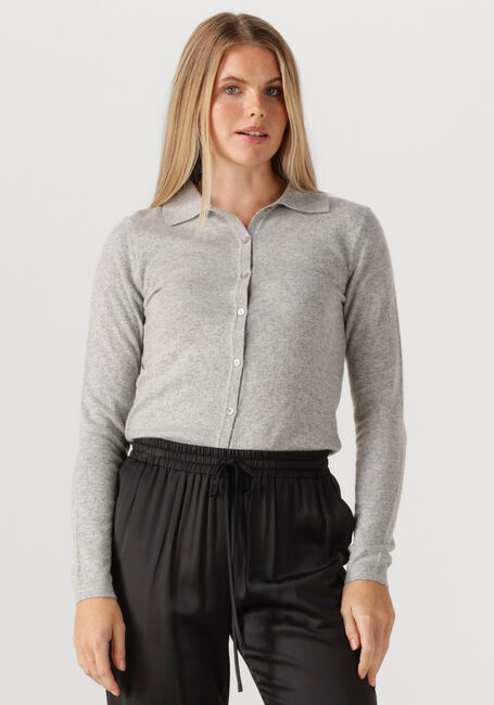 RESORT FINEST Pull POLO SHORT CARDIGAN Gris clair - large