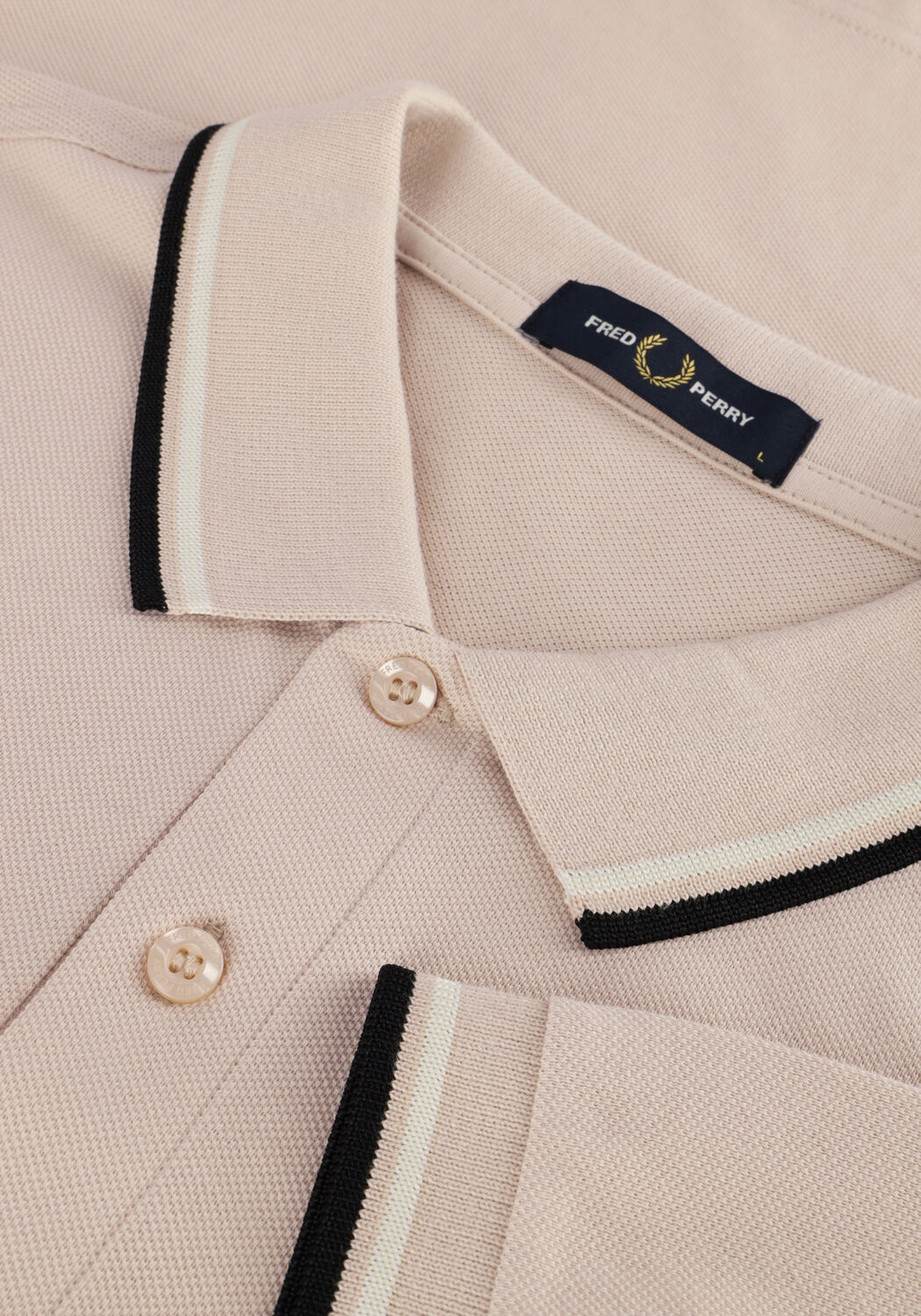 Ecru FRED PERRY Polo THE TWIN TIPPED FRED PERRY SHIRT - large