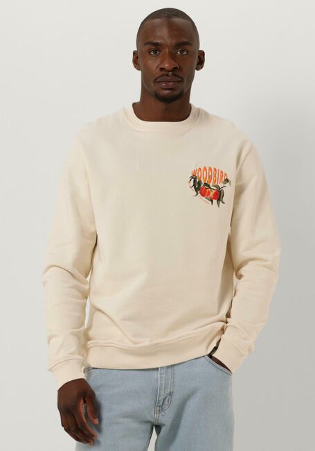 WOODBIRD Chandail JACS PEACH CREW en beige - large
