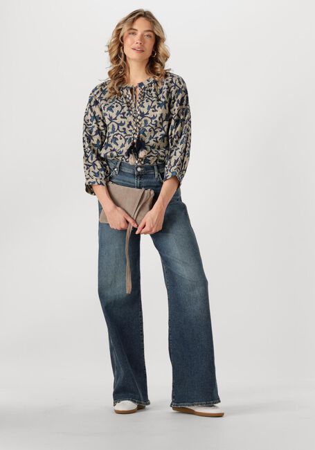 Multi SUMMUM  3/4 SLEEVE TOP BLOCK PRINT - large