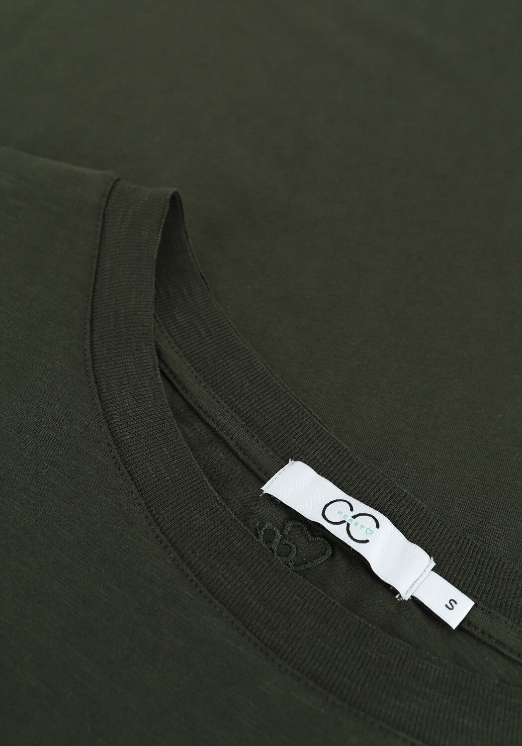 Donkergroene CC HEART T-shirt BASIC T-SHIRT - large