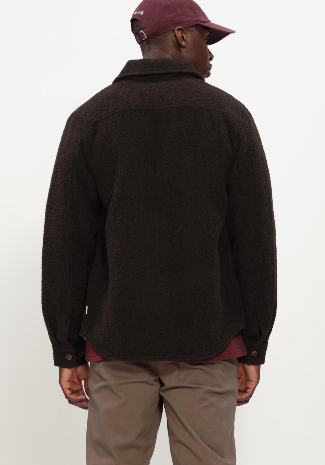 LES DEUX Surchemise BOUCL&Eacute; OVERSHIRT en marron - large