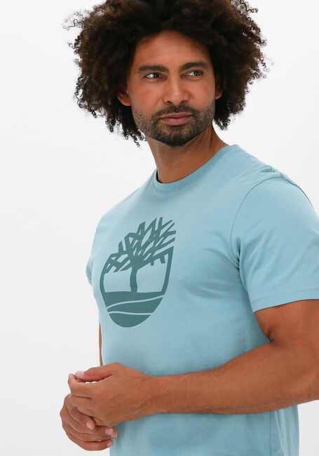 TIMBERLAND T-shirt SS K-R BRAND TREE T Bleu clair - large