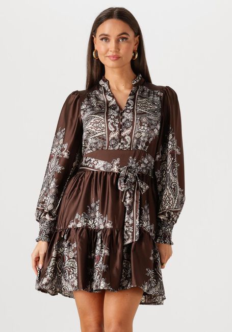 NEO NOIR Mini robe MALFIDA PAISLEY BORDER DRESS en marron - large