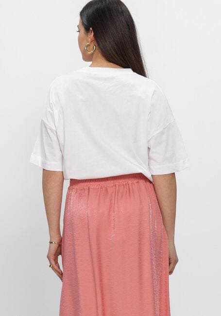 JANSEN AMSTERDAM RILEY SHIRT CO 184 SHORT SLEEVE WIDE FIT SATIN EMBROIDERY FLOWER Hauts & T-shirts en blanc - large