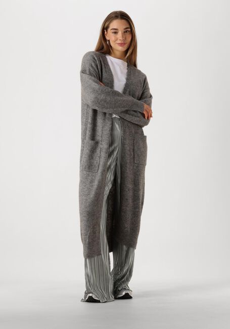 Grijze Y.A.S. Vest YASBALIS LS LONG KNIT CARDIGAN - large