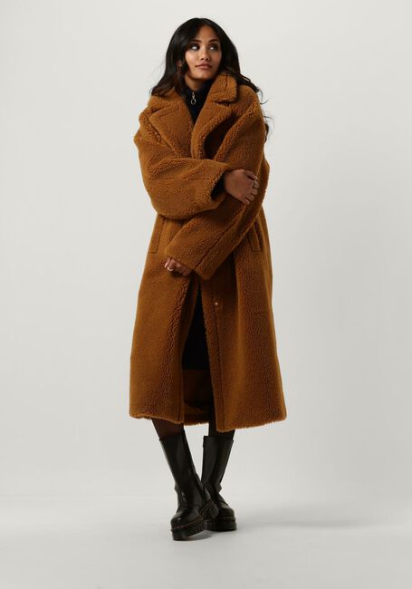 STAND STUDIO Manteau Teddy MARIA COAT en camel - large