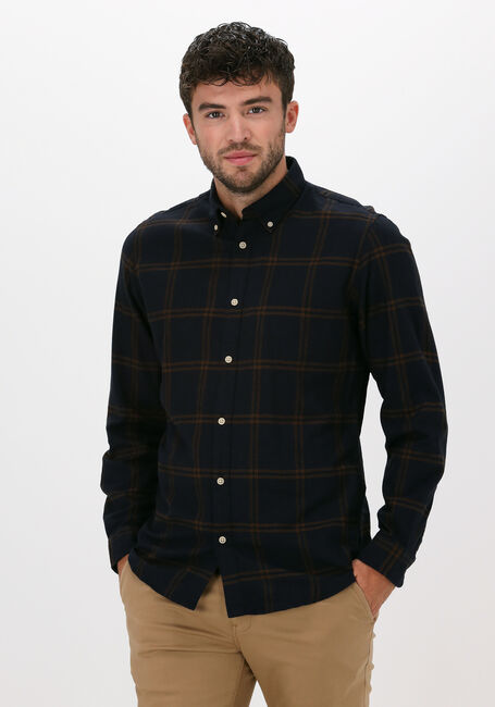 Blauwe SELECTED HOMME Casual overhemd SLIMFLANNEL SHIRT LS W - large