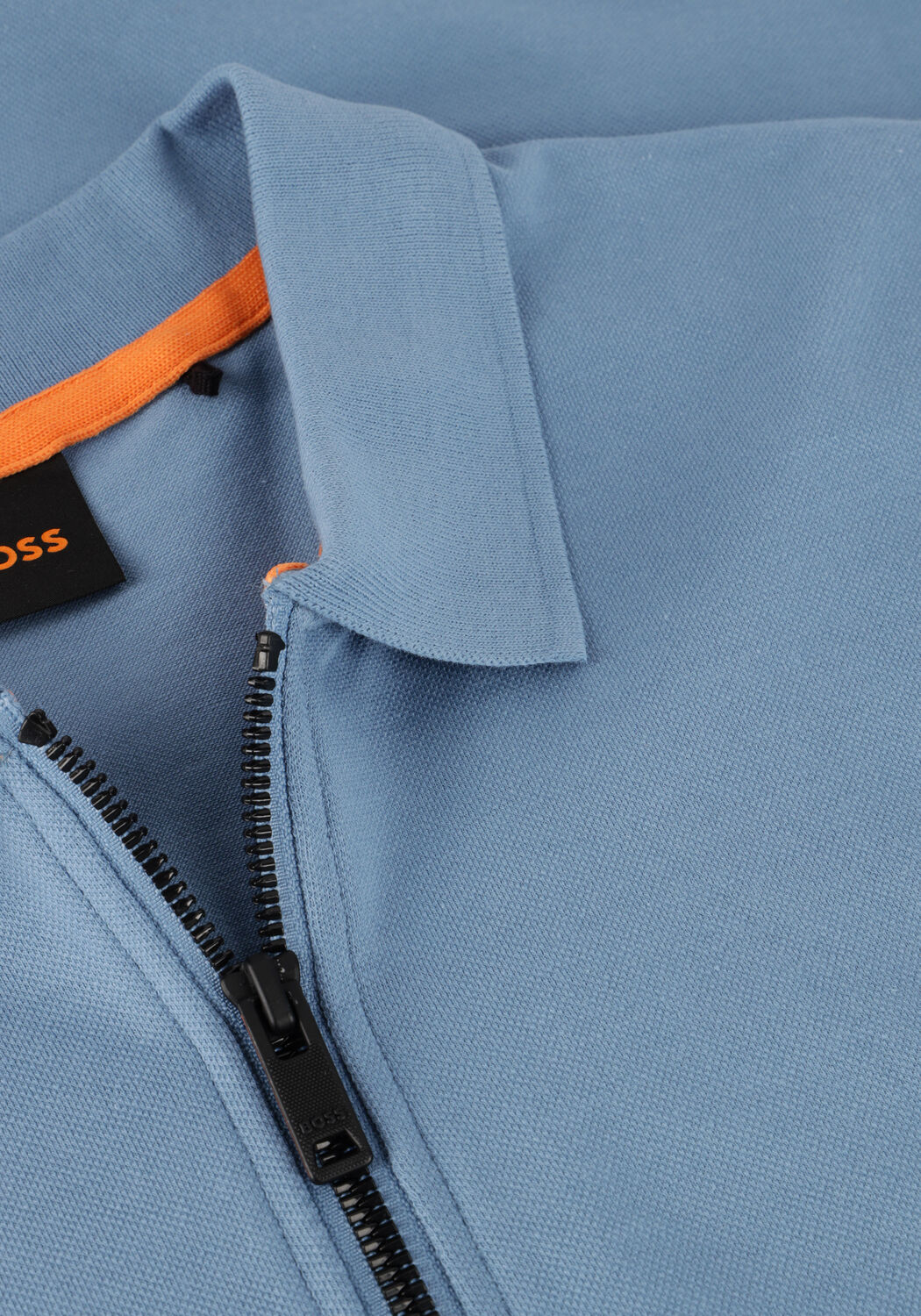 BOSS ORANGE Polo PASSERZIP en bleu - large