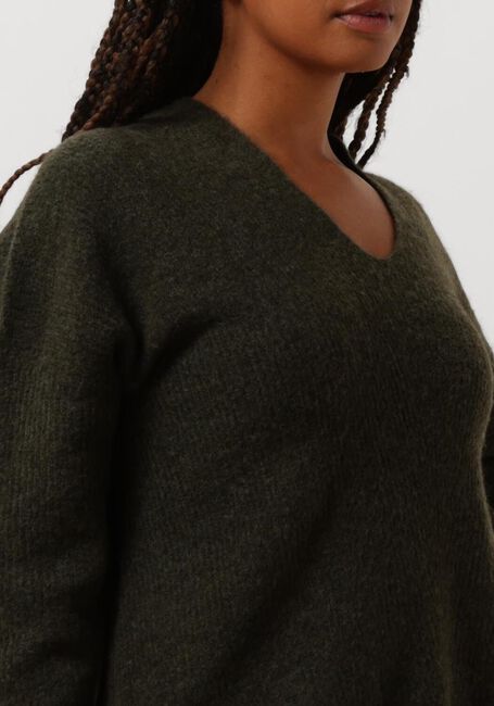 MOS MOSH Pull THORA V-NECK KNIT en vert - large