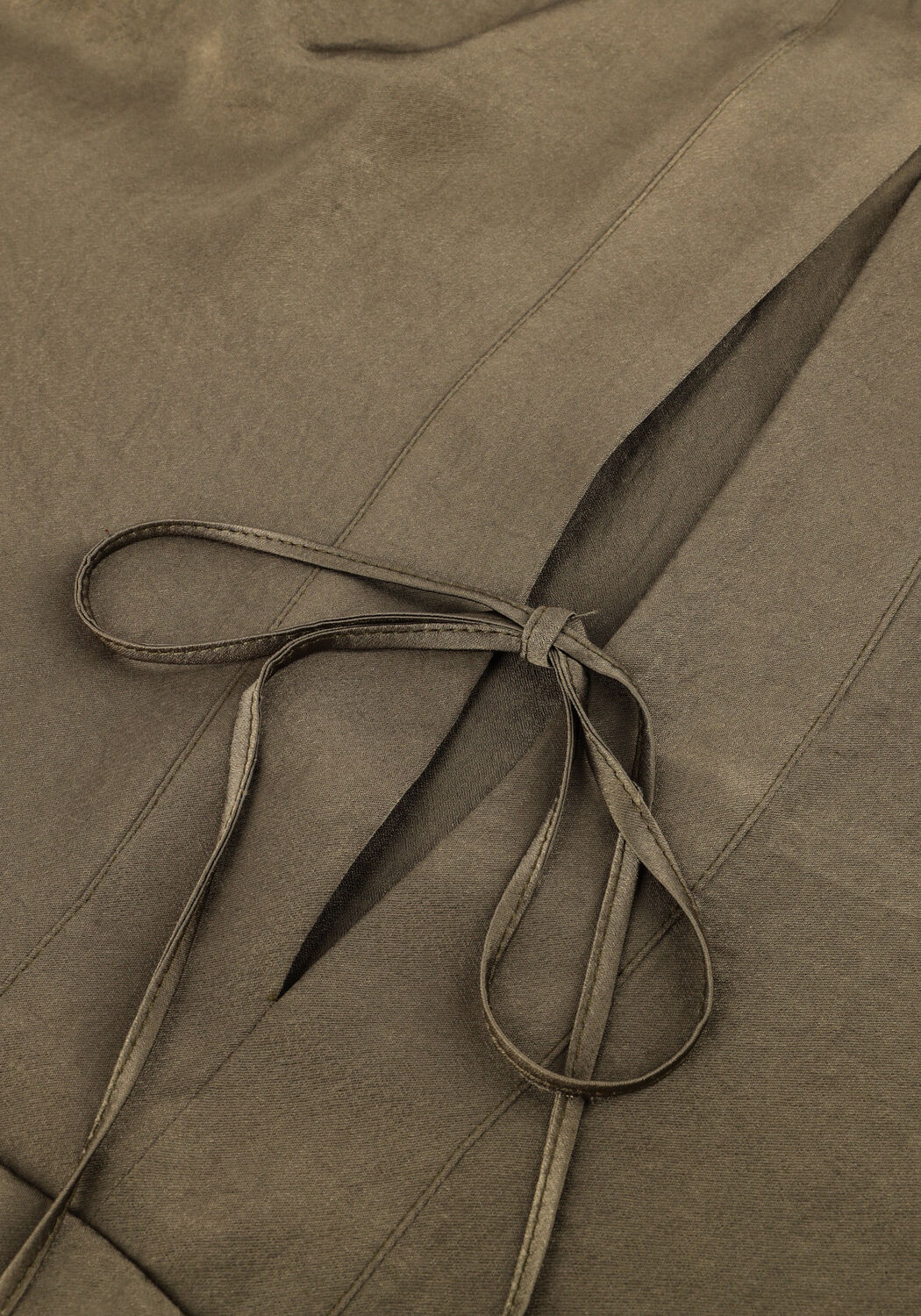 Olijf SUMMUM  TOP BOW SILKY TOUCH - large