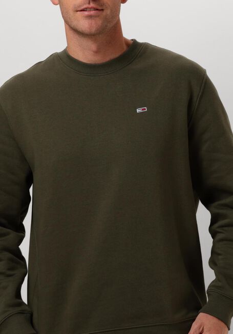 TOMMY JEANS Pull TJM REG S FLAG CREW Vert foncé - large