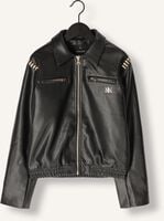 Zwarte NIK & NIK Leren jas STUD JACKET Zwarte NIK & NIK Leren jas STUD JACKET - medium