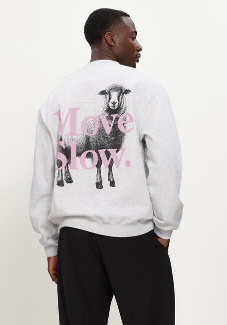 Grijze POCKIES Sweater MOVE SLOW CREW - large