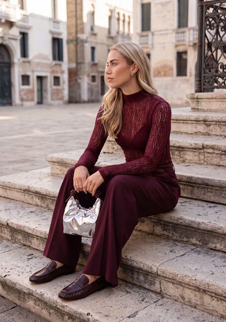 YDENCE Haut TOP ROBERTA Bordeaux - large