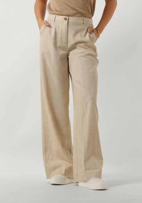 SIMPLE Pantalon WV-PL-MEL-24-1 Écru - large