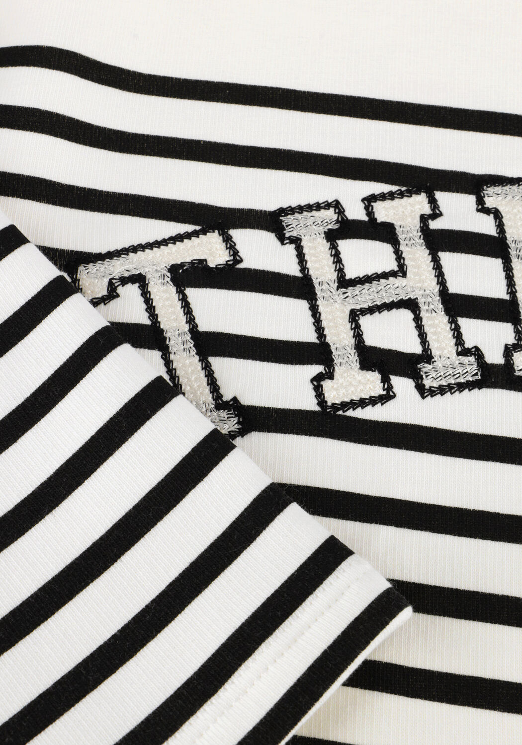 ALIX THE LABEL Chandail LADIES KNITTED STRIPE SWEATER en blanc - large