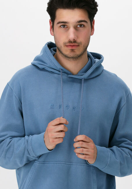 EDWIN Chandail KATAKANA NATURAL HOODIE SWEAT en bleu - large