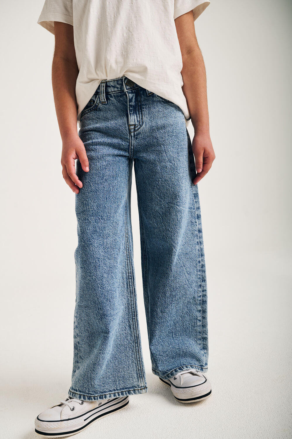 TUMBLE 'N DRY Mom jeans JASMINE WIDE en bleu - large