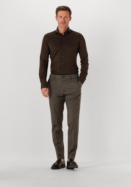 PROFUOMO Chemise classique SHIRT X-CUTAWAY SF JAPANESE KNITTED en marron - large