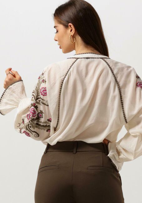 SUMMUM TOP FLOWER EMBROIDERY Blouses Blanc - large