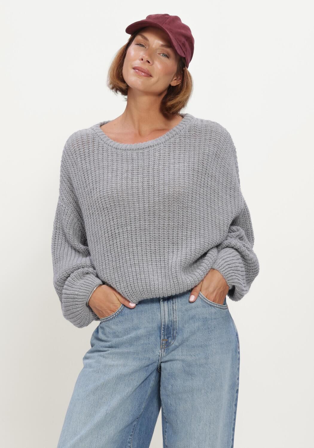 AMERICAN VINTAGE Pull CYROW en gris - large