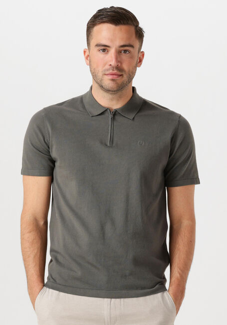 DSTREZZED Polo DORIAN ZIP POLO Vert foncé - large