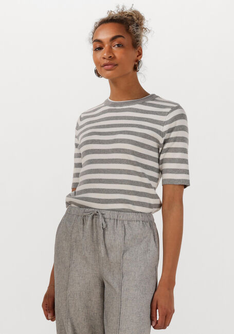 OBJECT T-shirt OBJESTER S/S NEW KNIT PULLOVER Gris clair - large