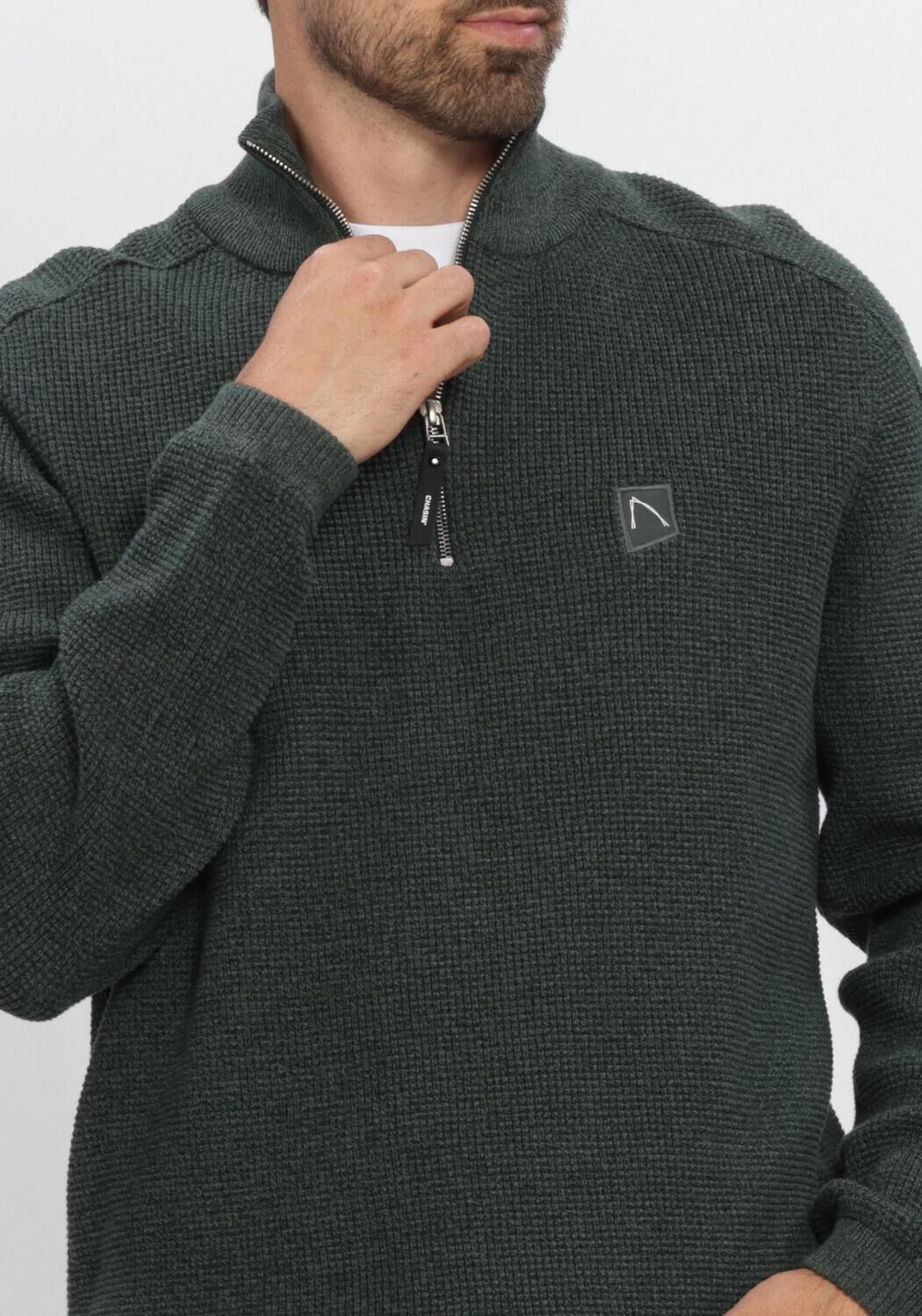 CHASIN Pull OSCAR BRIK HALF ZIP Vert fonc&eacute; - large