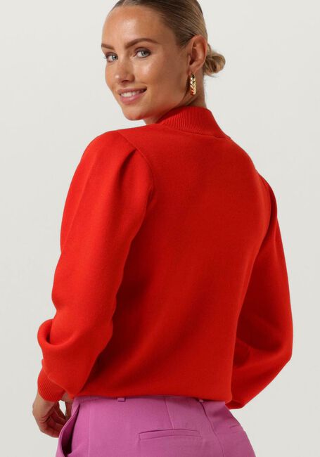 Rode Y.A.S. Trui YASFONNY LS KNIT PULLOVER - large