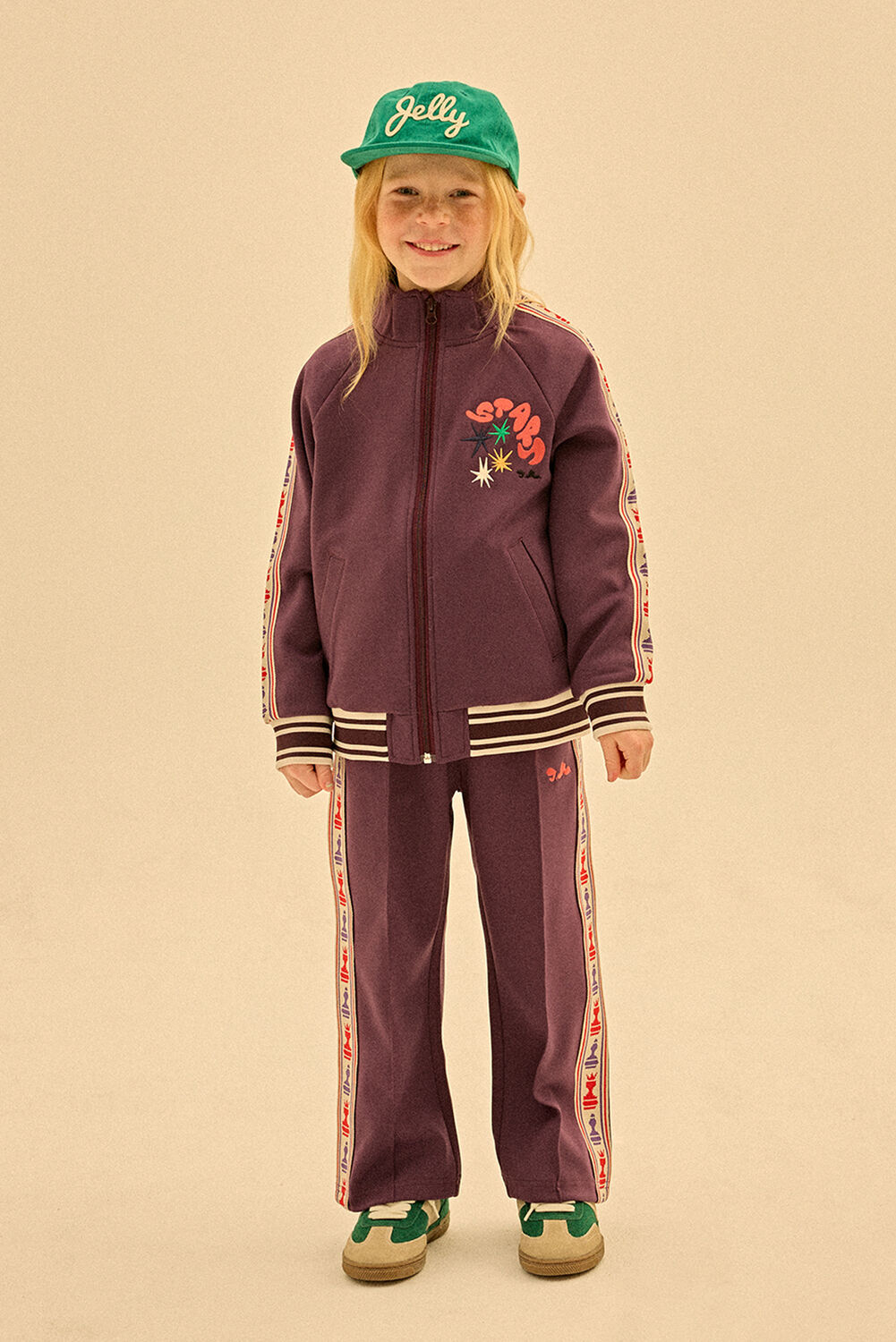 Bordeaux Jelly Mallow Joggingbroek CHESS TRACK PANTS - large