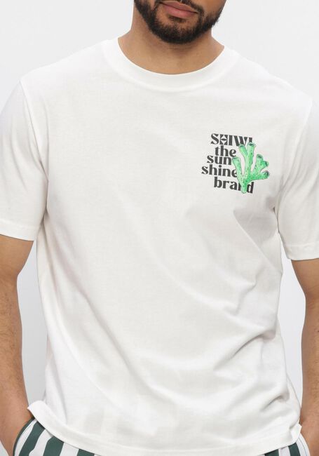 Witte SHIWI Polo / T-shirt LIAM REGULAR FIT PAINTED CORAL T-SHIRT - large